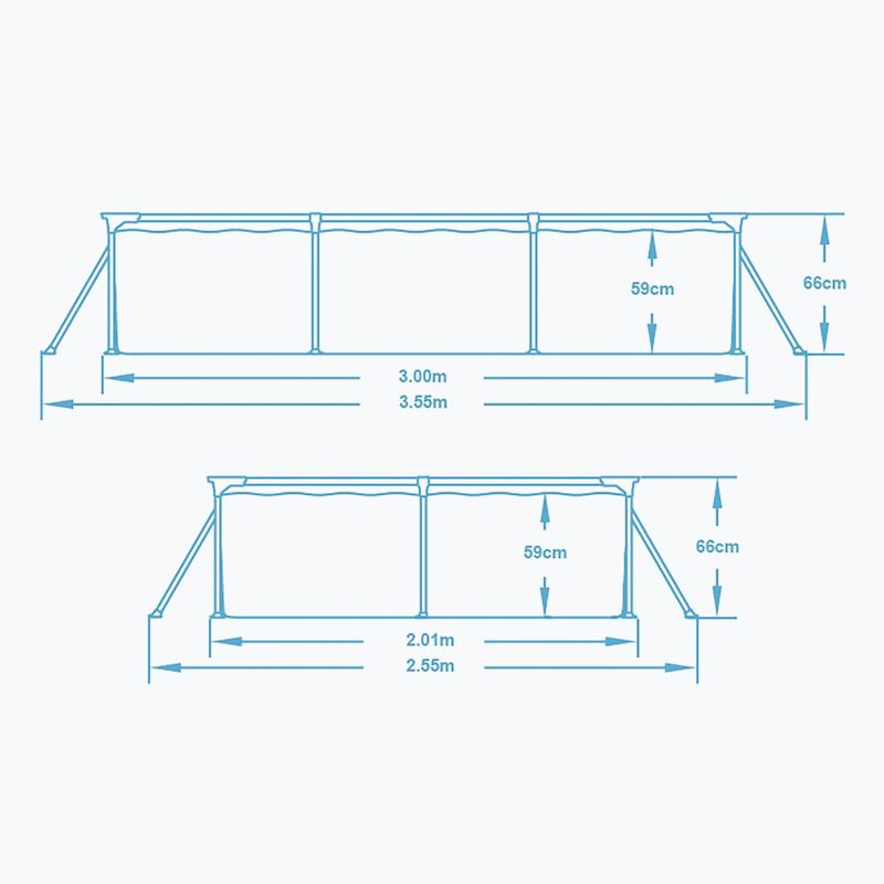 Karkasinis baseinas Bestway Steel Pro Pool 300 cm mėlynas 5