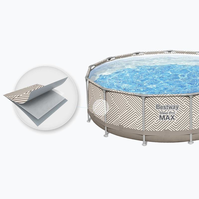 Karkasinis baseinas Bestway Steel Pro Max Pool Set 396 x 107 cm smėlio spalvos 6