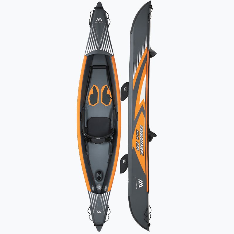 Aqua Marina Tomahawk grey Air-K 375 aukšto slėgio pripučiama 1 asmens 12'4″ baidarė 2