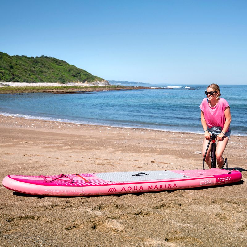 Aqua Marina Coral 10'2" rožinė SUP lenta BT-23COPR 13