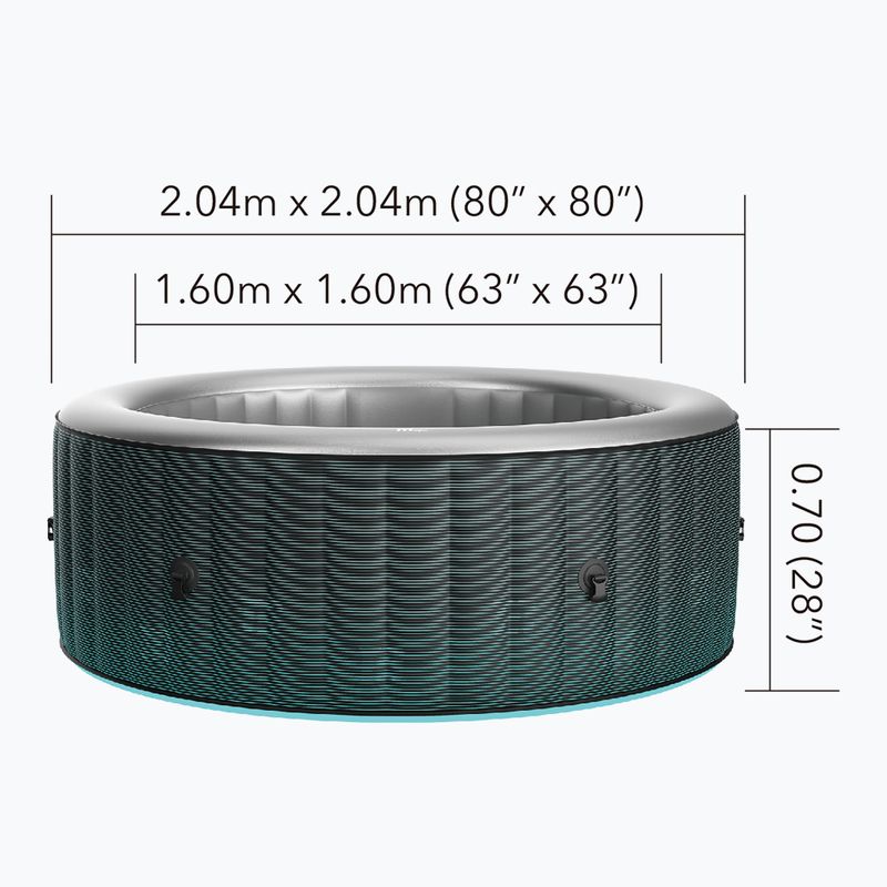 6 vietų sūkurinė vonia MSpa Comfort Starry pilka antracitinė 16