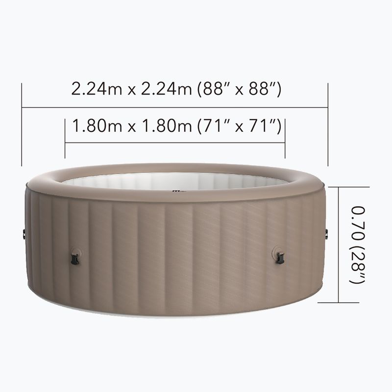 8 vietų sūkurinė vonia MSpa Urban Bristol Max mokka 17