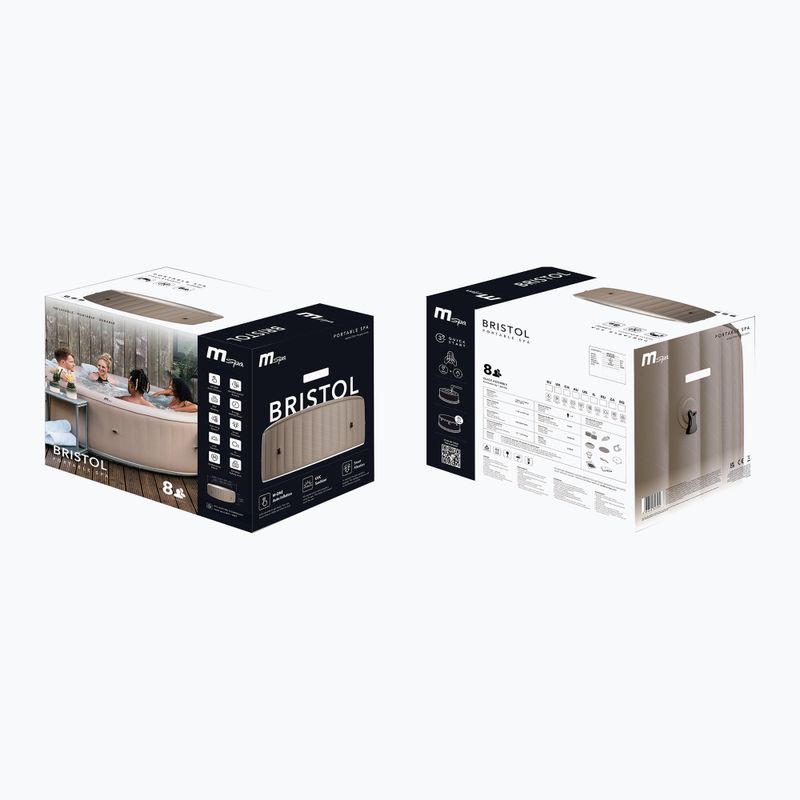 8 vietų sūkurinė vonia MSpa Urban Bristol Max mokka 18