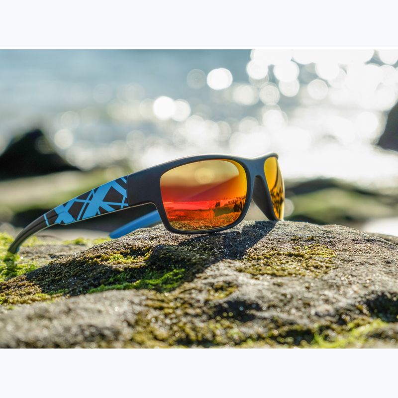 Akiniai nuo saulės Aztron Avatar-X2 matt black/gloss blue/polarized sahara red mirror/brown 6