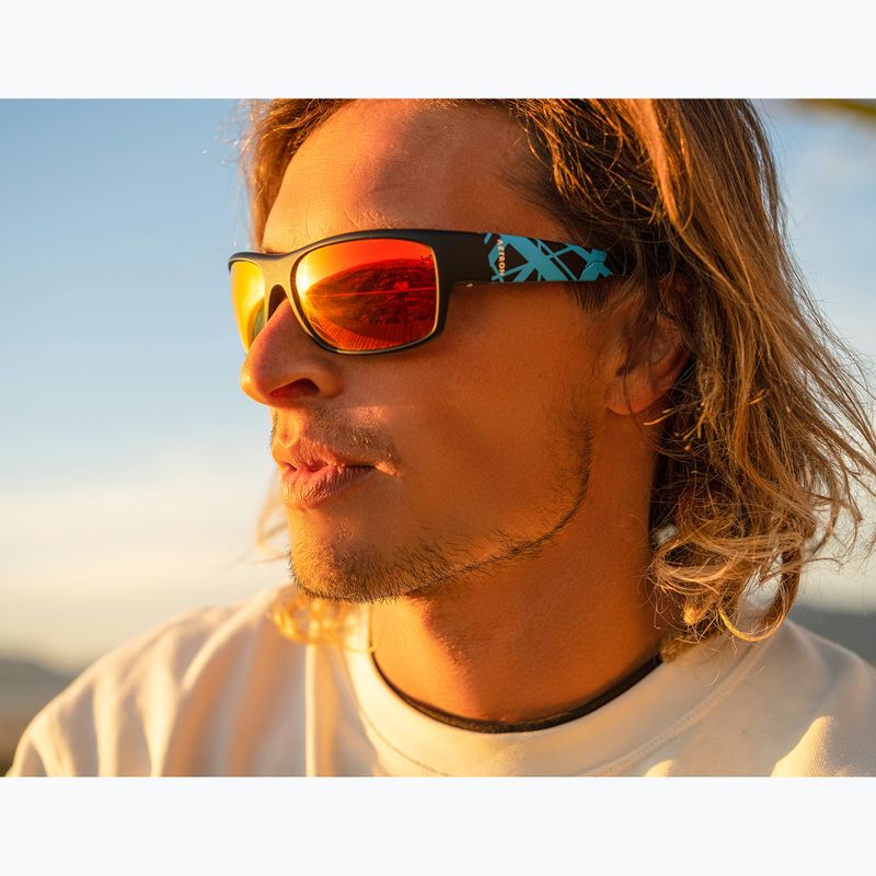 Akiniai nuo saulės Aztron Avatar-X2 matt black/gloss blue/polarized sahara red mirror/brown 9