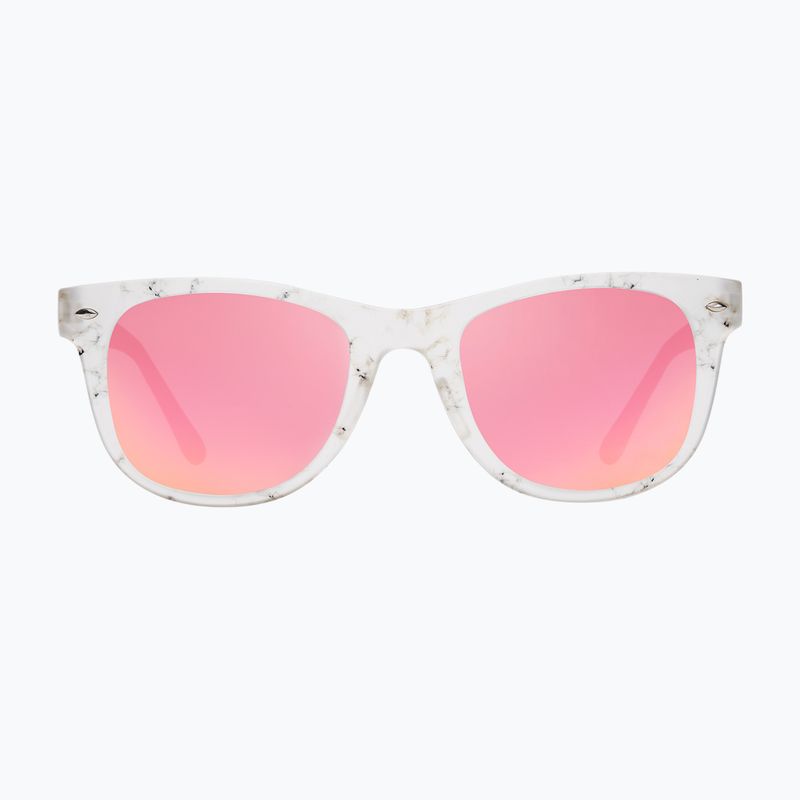 Akiniai nuo saulės Aztron Party white marble print/polarized rose pink mirror/brown 2
