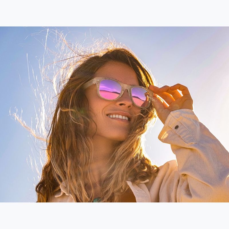 Akiniai nuo saulės Aztron Party white marble print/polarized rose pink mirror/brown 6