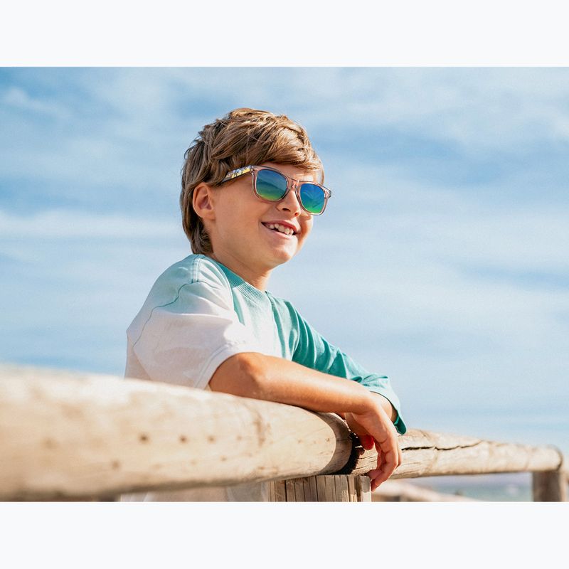 Vaikiški saulės akiniai Aztron Solar ice grey/graffiti/polarized blue/yellow mirror/grey. 12