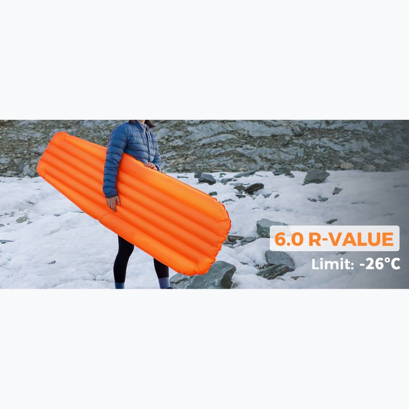 Pripučiamas čiužinys Flextail Zero R05 Mummy orange 9