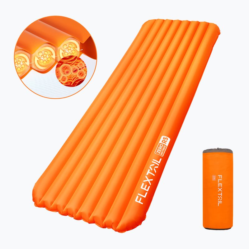 Pripučiamas čiužinys Flextail Zero R05 Regular orange 2