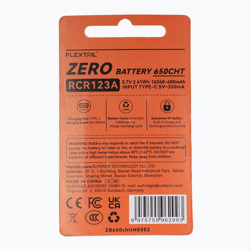 Akumuliatorius FLEXTAIL Zero 650 Cht orange 5