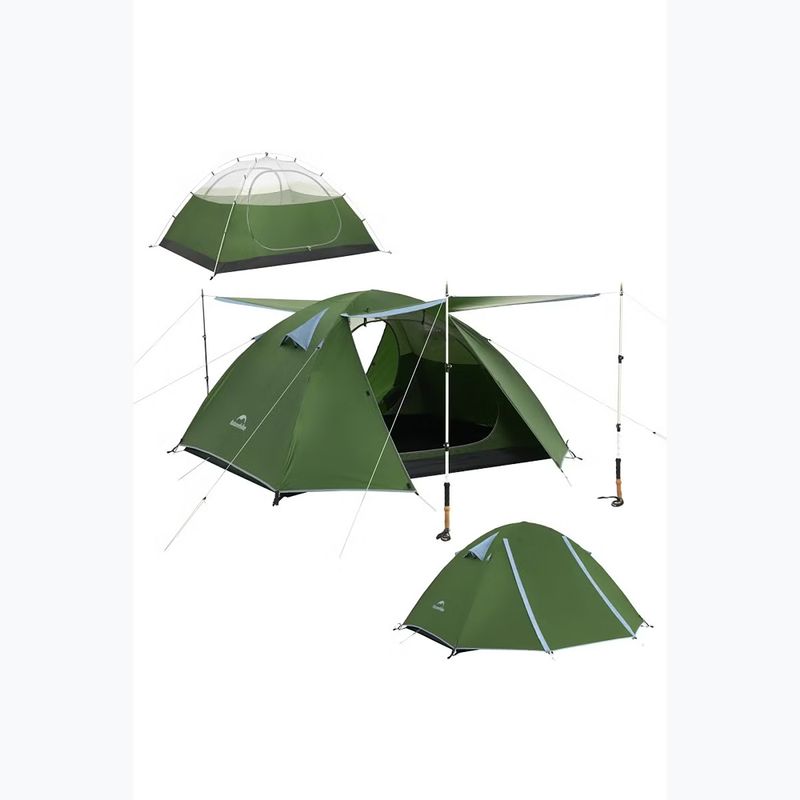 2 vietų žygio palapinė Naturehike Bleik 2 Type B forest green 2