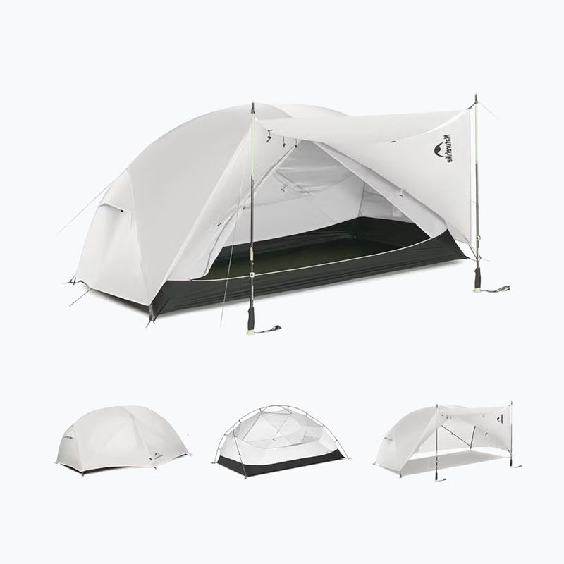 2 vietų žygio palapinė Naturehike Mongar Pro 2 20D light grey