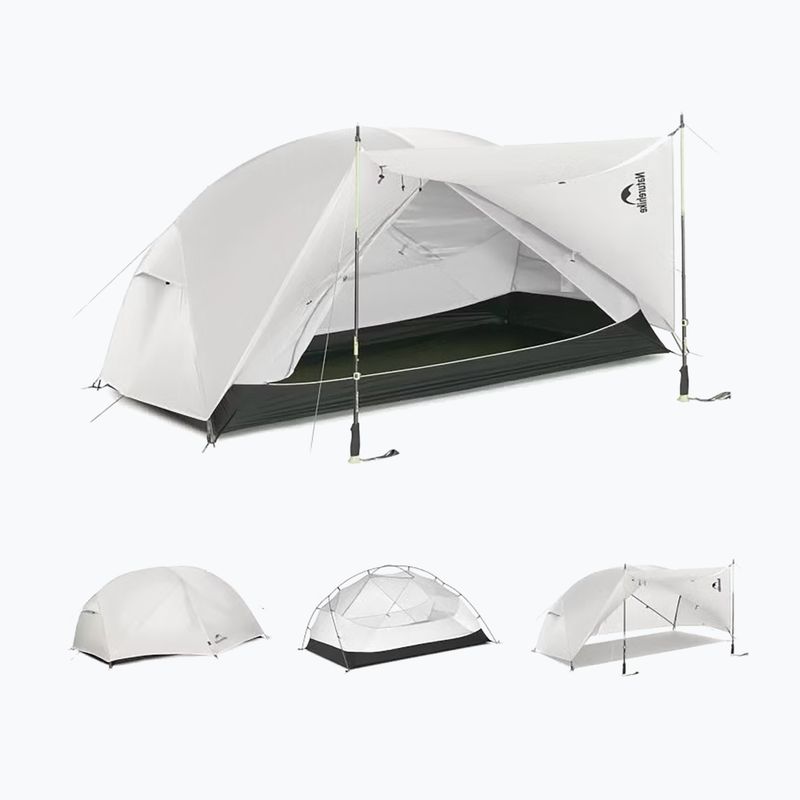 2 vietų žygio palapinė Naturehike Mongar Pro 2 20D light grey 2