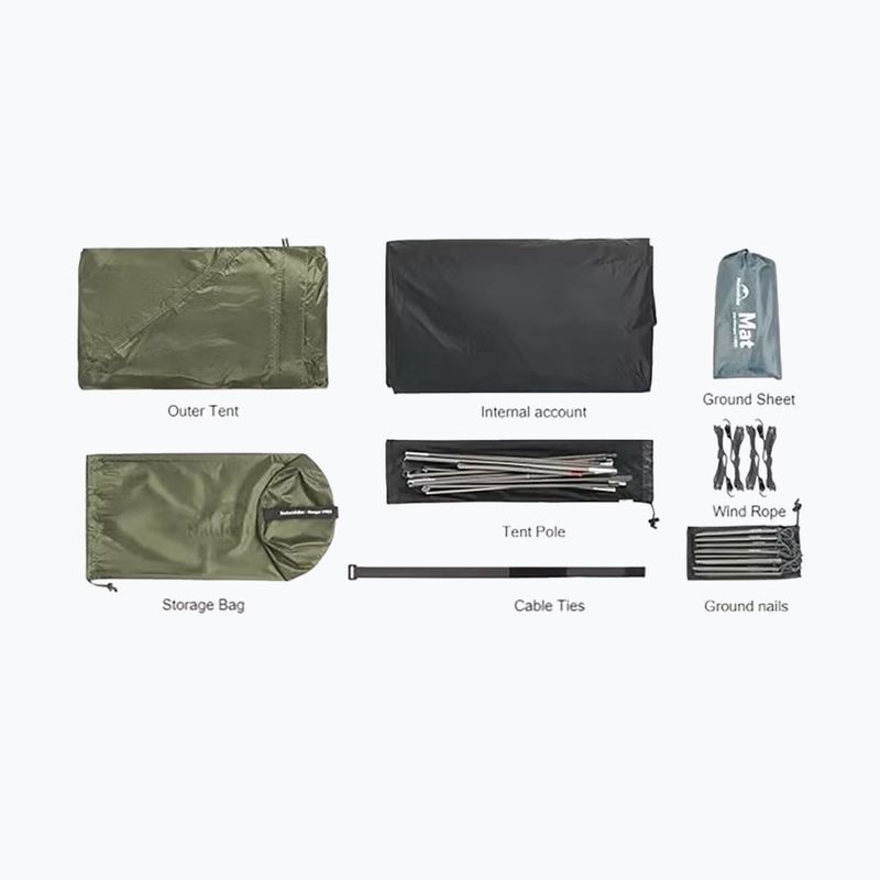 Žygio palapinė vienam asmeniui Naturehike Mongar Pro 1 20D olive 2