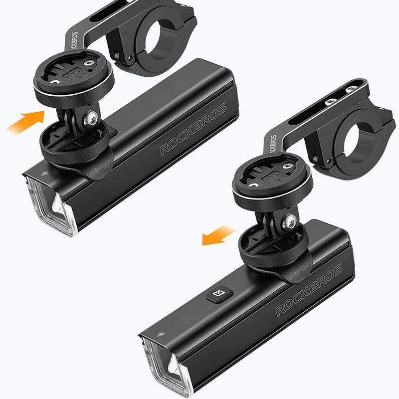 Priekinis dviračio žibintas Rockbros 24610002001 Front Light 1000 Lumen black 2
