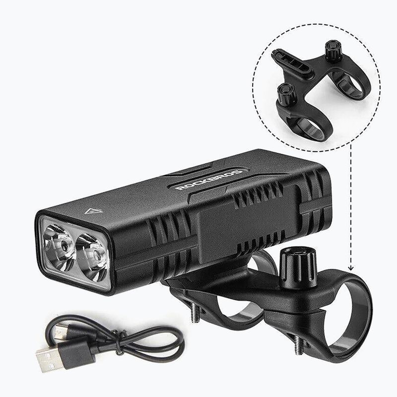 "Rockbros" priekinis dviračio žibintas su "Powerbank" funkcija 24310002 850 lm juodas 2