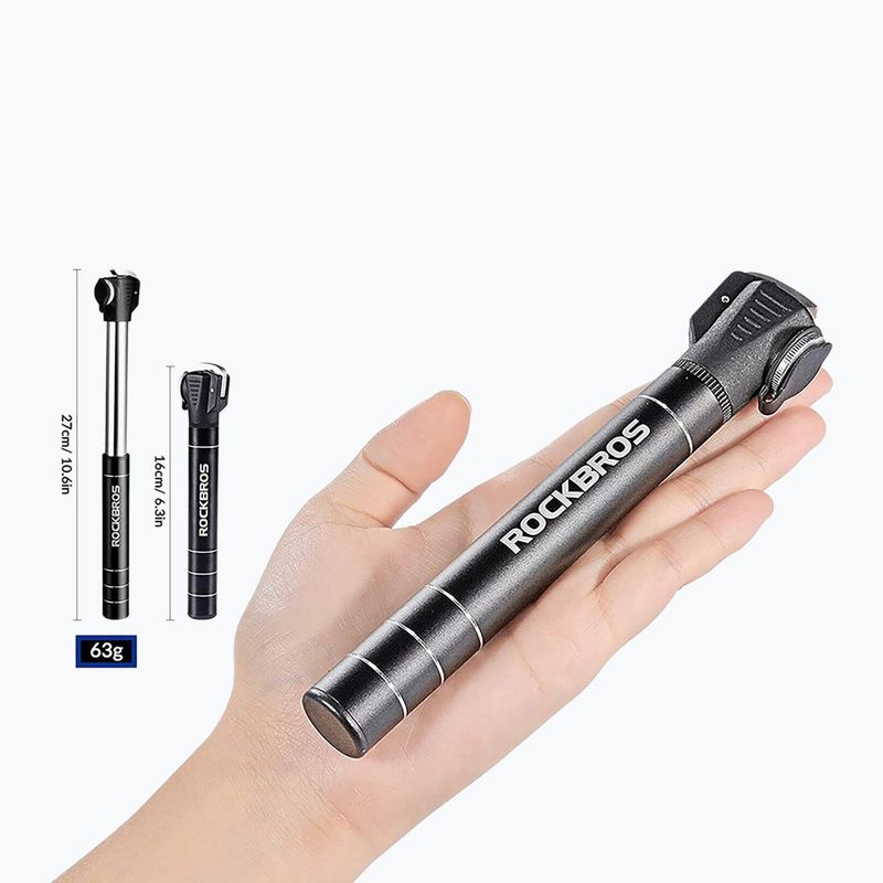"Rockbros" dviračių pompa JG-1040B 100psi juoda 2
