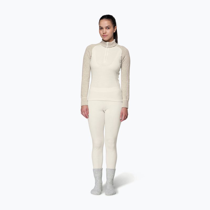 Moteriškas termo džemperis Devold Duo Active Merino 205 Zip Neck raw white 2