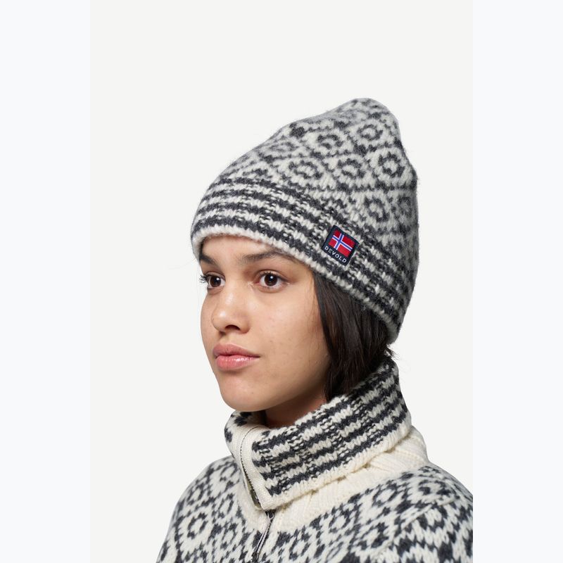 Žieminė kepurė Devold Svalbard Wool offwhite/grey 2