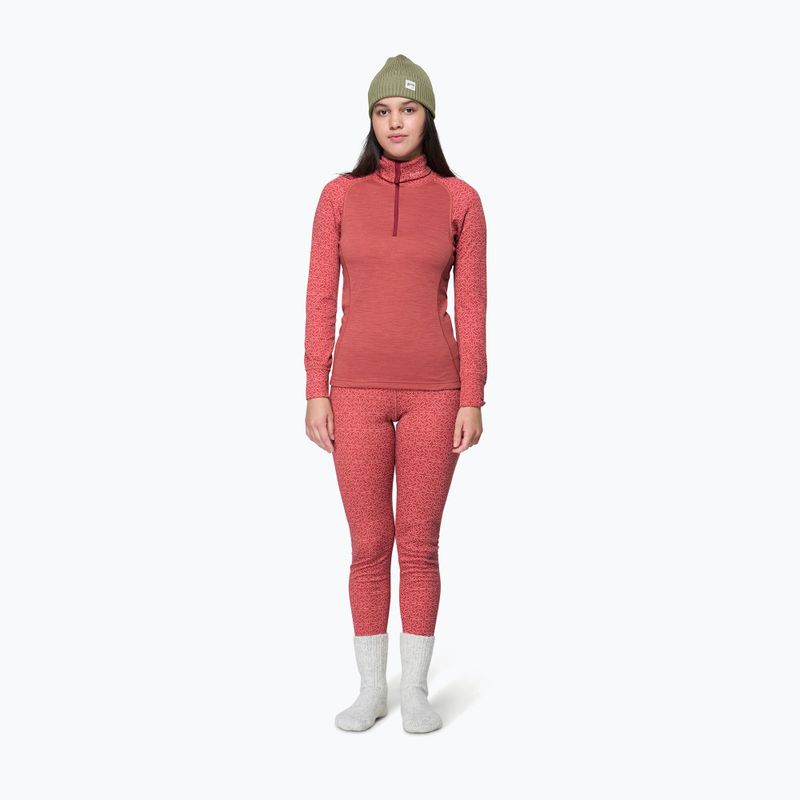 Moteriškas termo džemperis Devold Duo Active Merino 205 Zip Neck marsala 2
