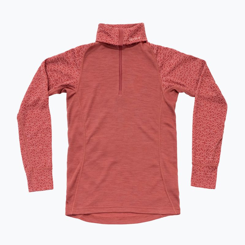 Moteriškas termo džemperis Devold Duo Active Merino 205 Zip Neck marsala 5