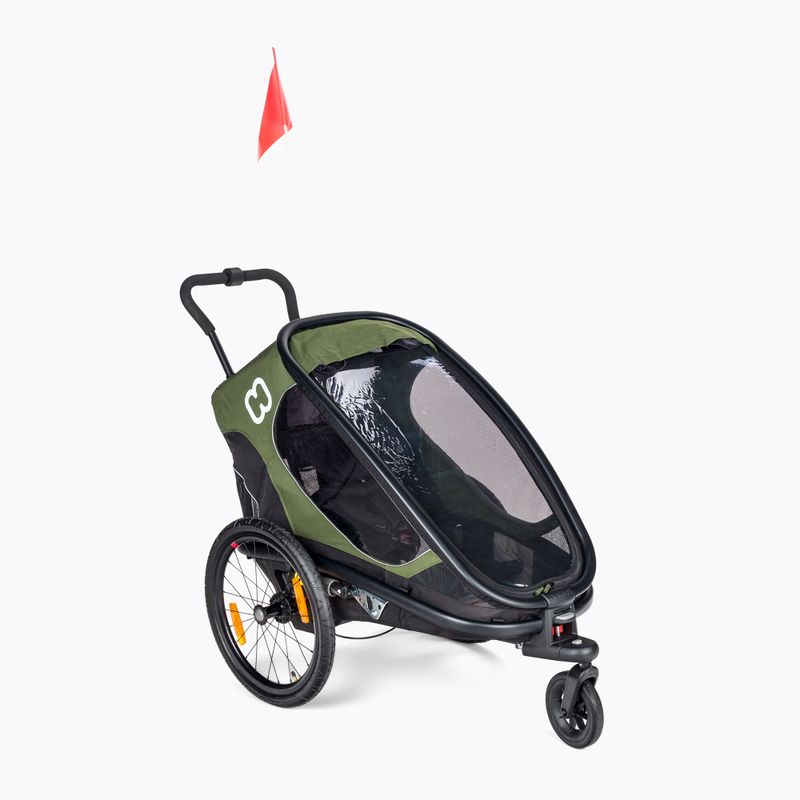 Hamax Outback One dviračių priekaba žalia/juoda