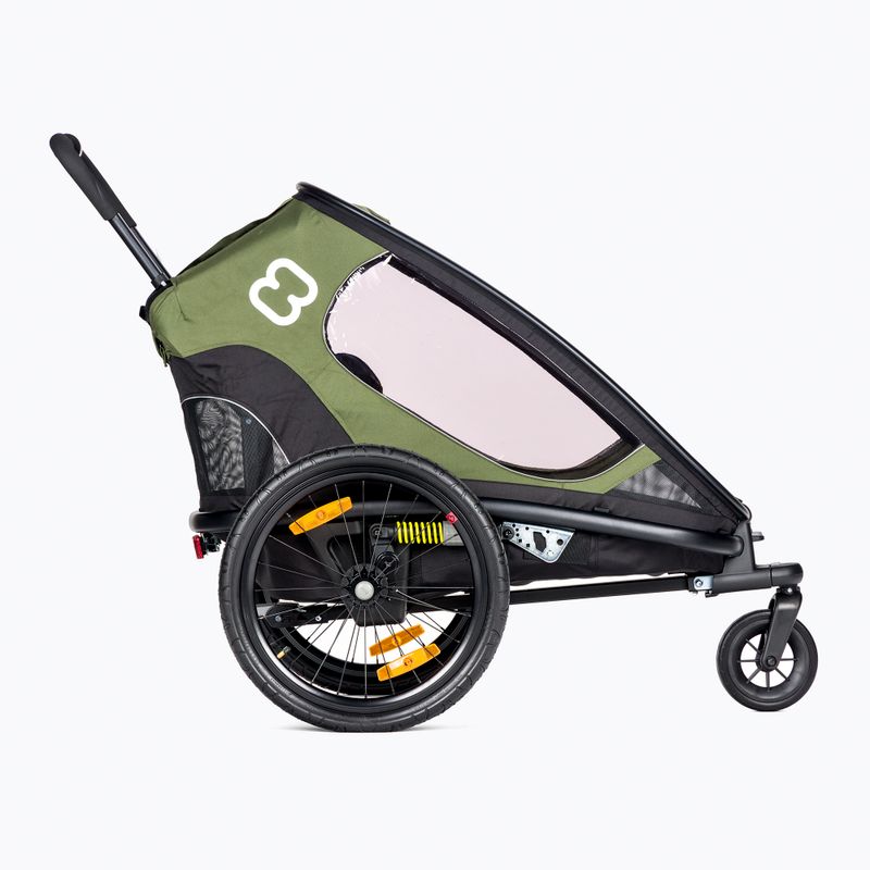 Hamax Outback One dviračių priekaba žalia/juoda 2