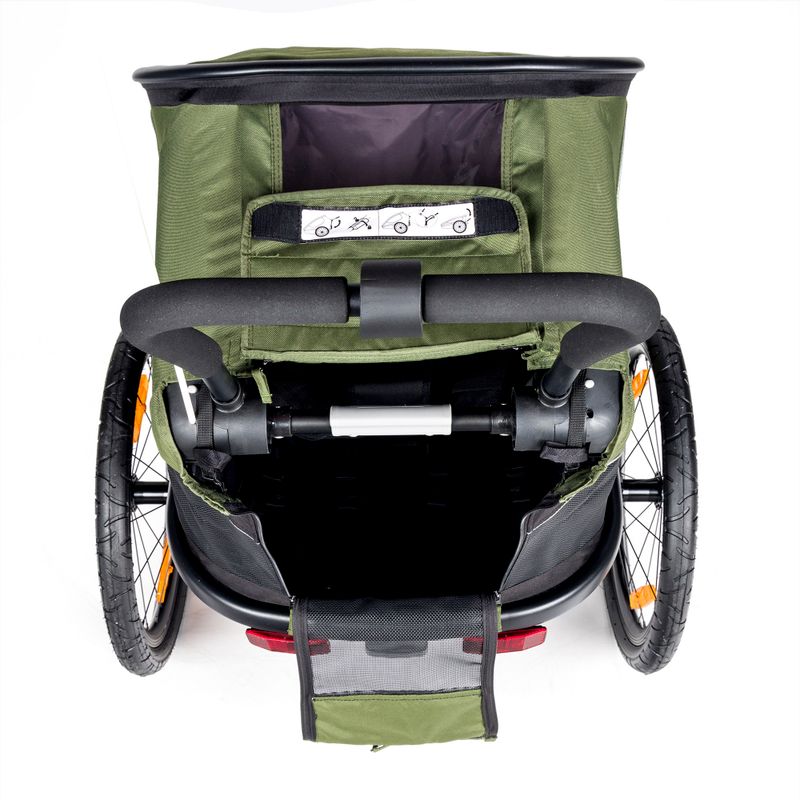 Hamax Outback One dviračių priekaba žalia/juoda 4