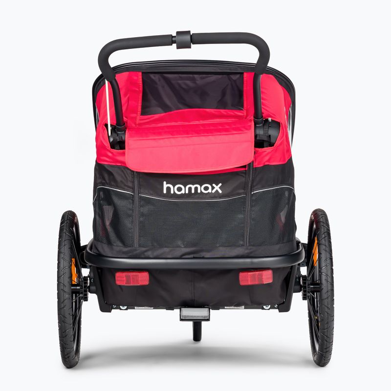Hamax Outback Twin dviračių priekaba raudona/juoda 4