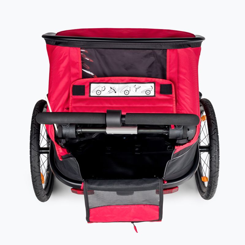 Hamax Outback Twin dviračių priekaba raudona/juoda 5
