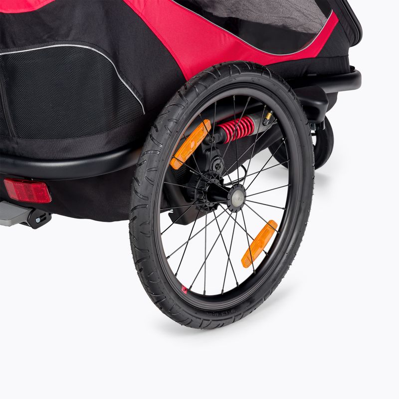Hamax Outback Twin dviračių priekaba raudona/juoda 8