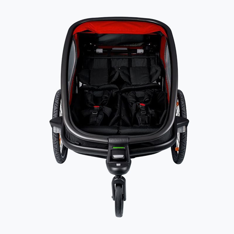 Hamax Outback Twin dviračių priekaba raudona/juoda 3