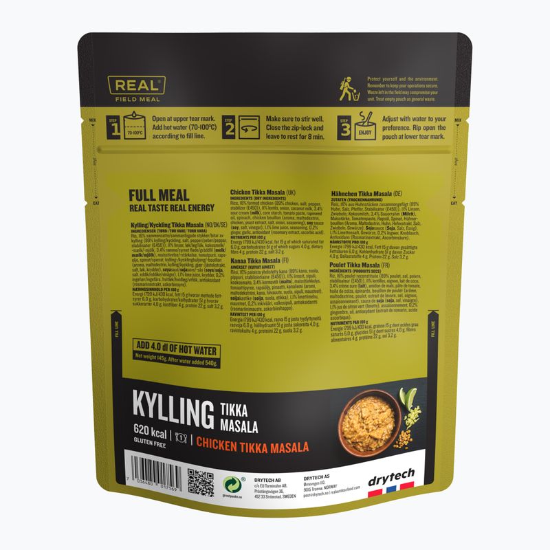 Liofilizuotas maistas Real Turmat Chicken Tikka Masala 145 g 2