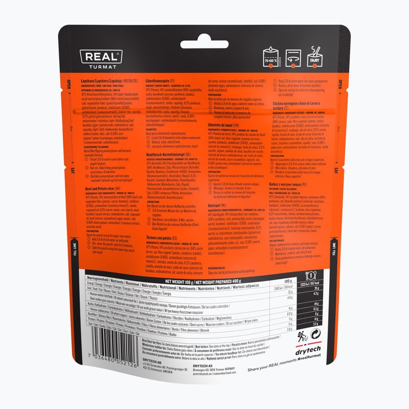 Liofilizuotas maistas Real Turmat Beef Stew with Potatoes 108 g 2