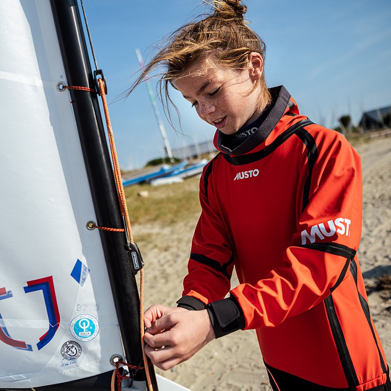 Vaikiškas buriavimo džemperis Musto Championship Aqua Top 2.0 Jr oxy fire 3