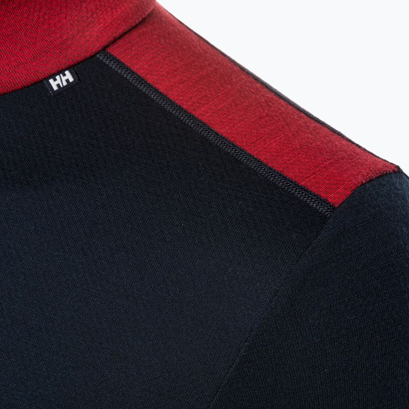 Vyriški termoaktyvūs marškinėliai Helly Hansen Lifa Merino Midweight 1/2 Zip navy 3