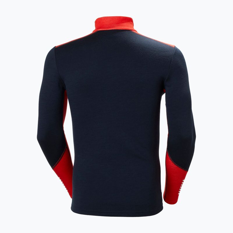 Vyriški Helly Hansen Lifa Merino Midweight 1/2 Zip termo megztiniai tamsiai mėlynos spalvos 6