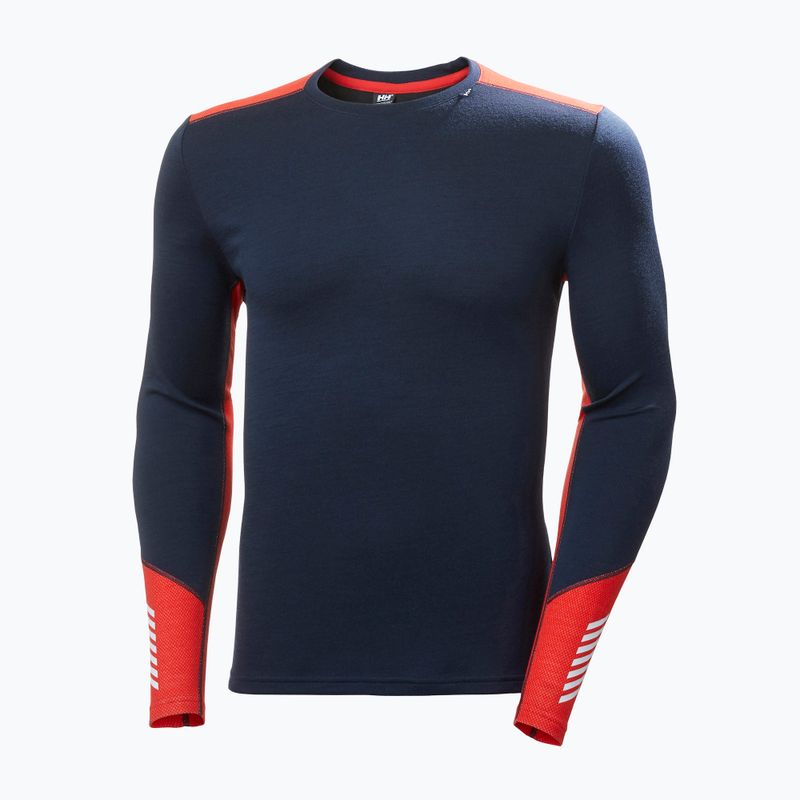 Vyriški termoaktyvūs marškinėliai Helly Hansen Lifa Merino Midweight Crew navy/598 5