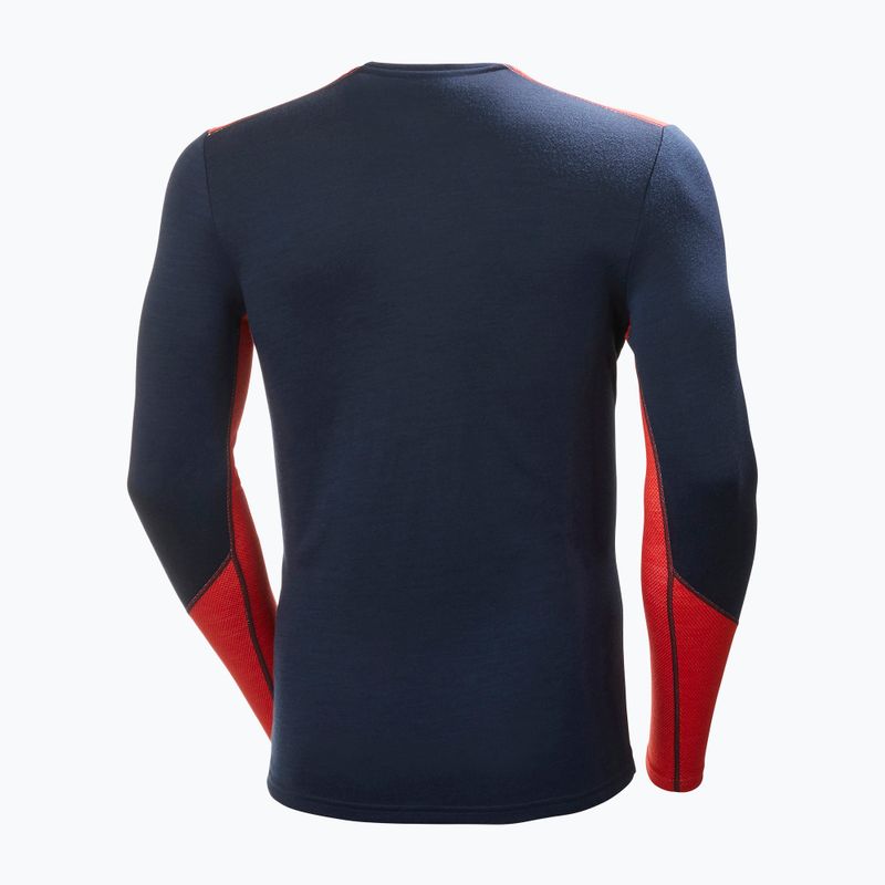 Vyriški termoaktyvūs marškinėliai Helly Hansen Lifa Merino Midweight Crew navy/598 6