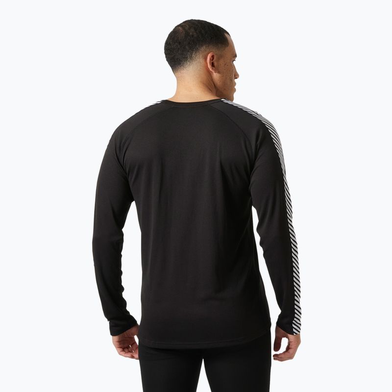 Vyriški termoaktyvūs marškinėliai Helly Hansen Lifa Active Stripe Crew juodi 2