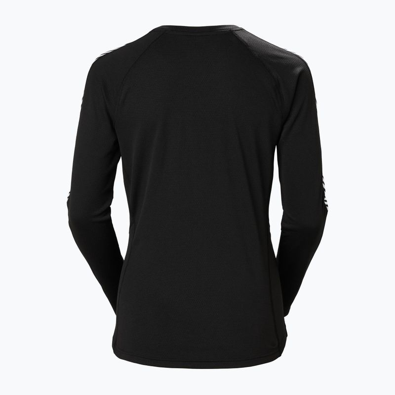 Moteriški termoaktyvūs marškinėliai Helly Hansen Lifa Active Stripe Crew juodi 2