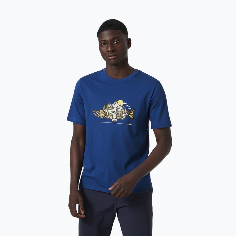 Helly Hansen vyriški trekingo marškinėliai F2F Organic Cotton 2.0 blue 63340_606