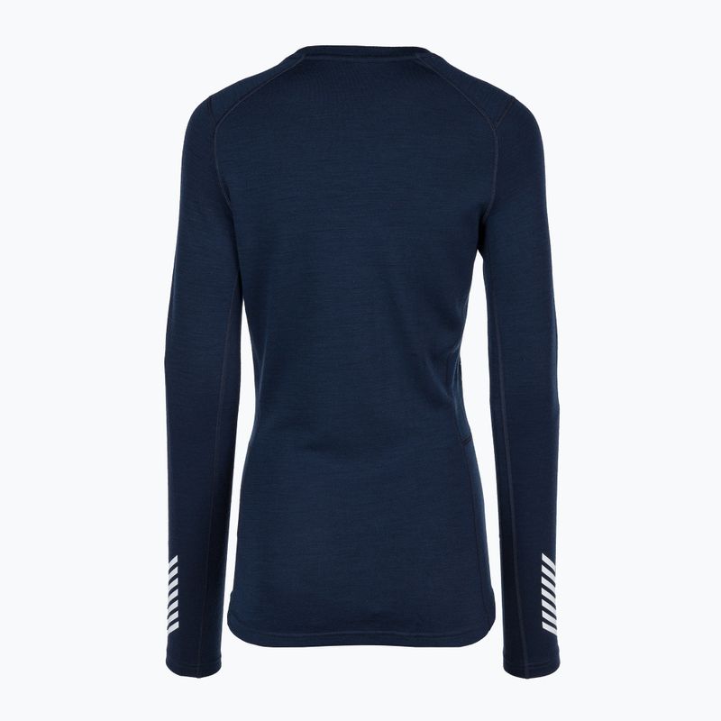 Moteriški termoaktyvūs marškinėliai Helly Hansen Lifa Merino Midweight Graphic Crew navy star pixel 6