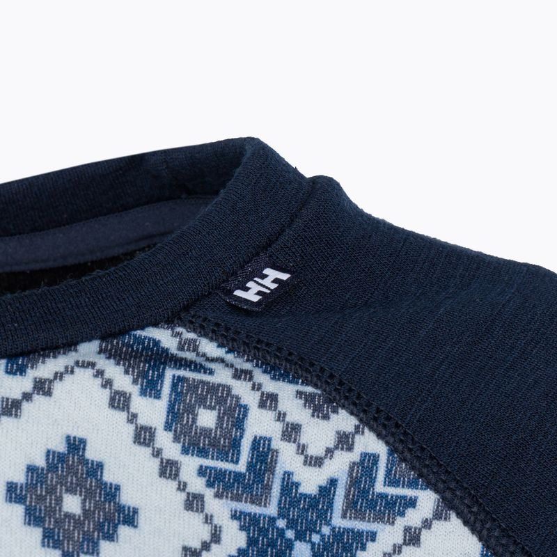 Moteriški termoaktyvūs marškinėliai Helly Hansen Lifa Merino Midweight Graphic Crew navy star pixel 8