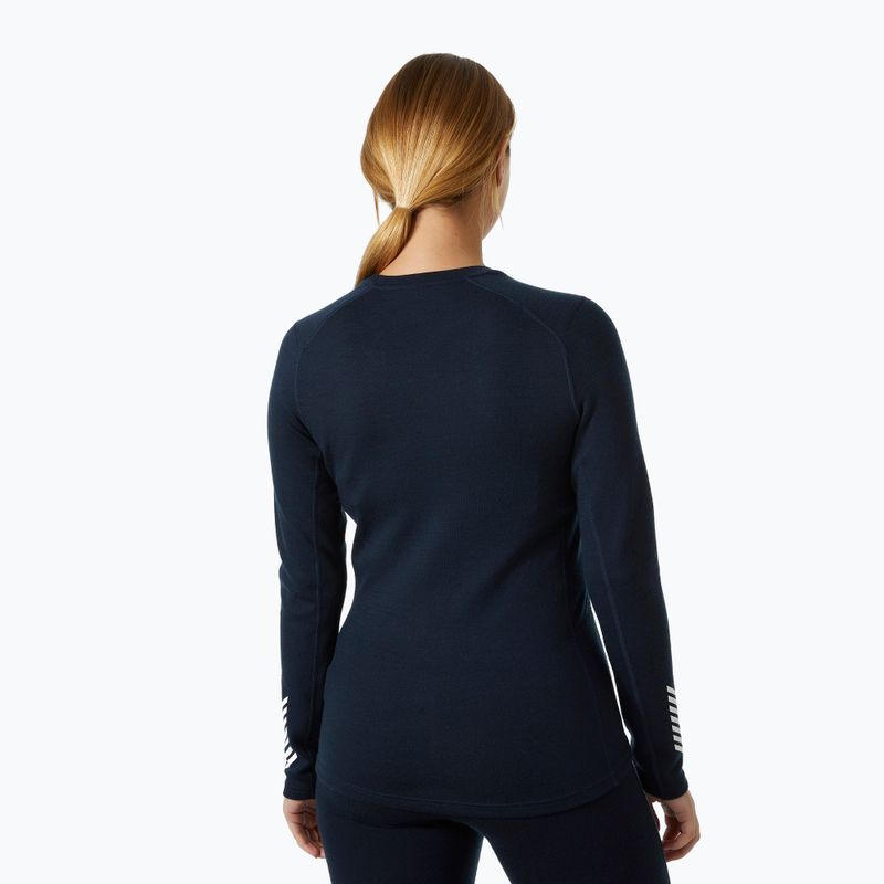 Moteriški termoaktyvūs marškinėliai Helly Hansen Lifa Merino Midweight Graphic Crew navy star pixel 2