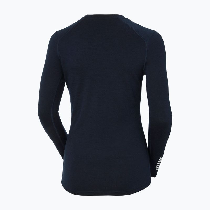 Moteriški termoaktyvūs marškinėliai Helly Hansen Lifa Merino Midweight Graphic Crew navy star pixel 10