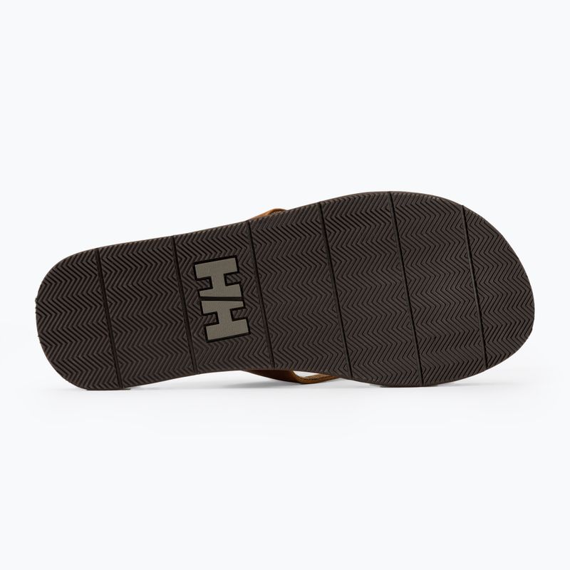 Vyriškos šlepetės per pirštą Helly Hansen Seasand 2 Leather Sandals honey wheat 4