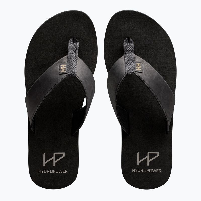 Vyriškos šlepetės per pirštą Helly Hansen Seasand 2 Leather Sandals black / fallen rock 5