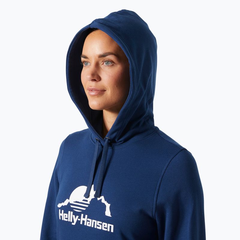 Moteriškas džemperis Helly Hansen Nord Graphic Pullover Hoodie ocean 3